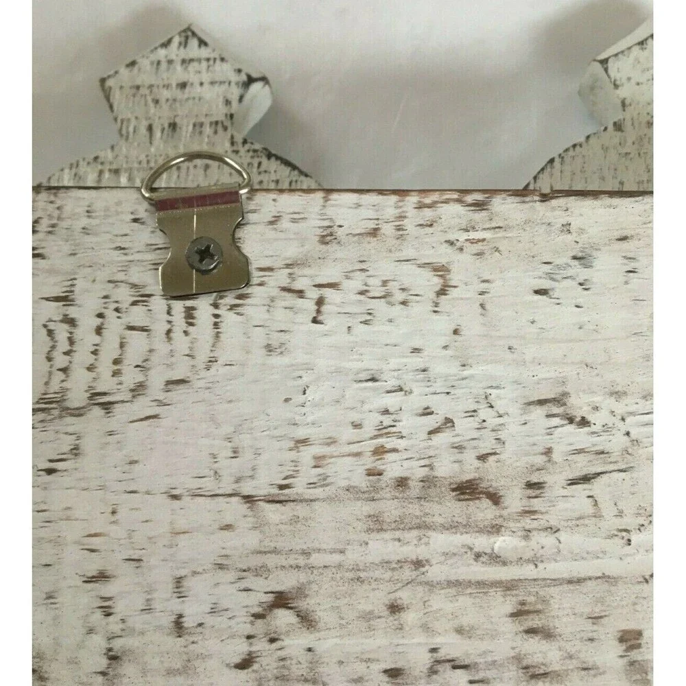 Wooden Turtle Vintage Clothing Rack Hanger White Green